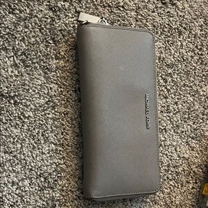 Michael Kors Charcoal Zip-Around Wallet